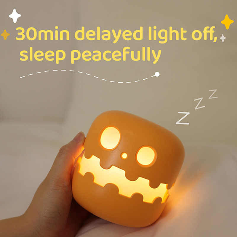 SpookyGlow Lamp: LED Night Light | Pop-Up Jack-O'-Lantern Mood Lighting for Halloween Decor