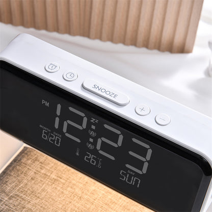 Multi-Function LED alarm clock with Wireless Charger