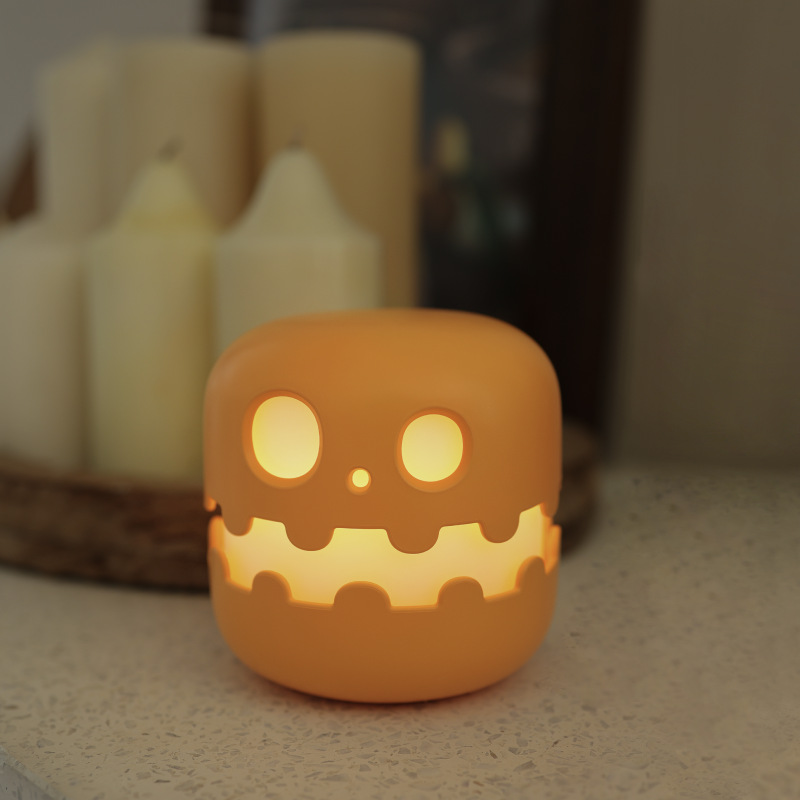 SpookyGlow Lamp: LED Night Light | Pop-Up Jack-O'-Lantern Mood Lighting for Halloween Decor