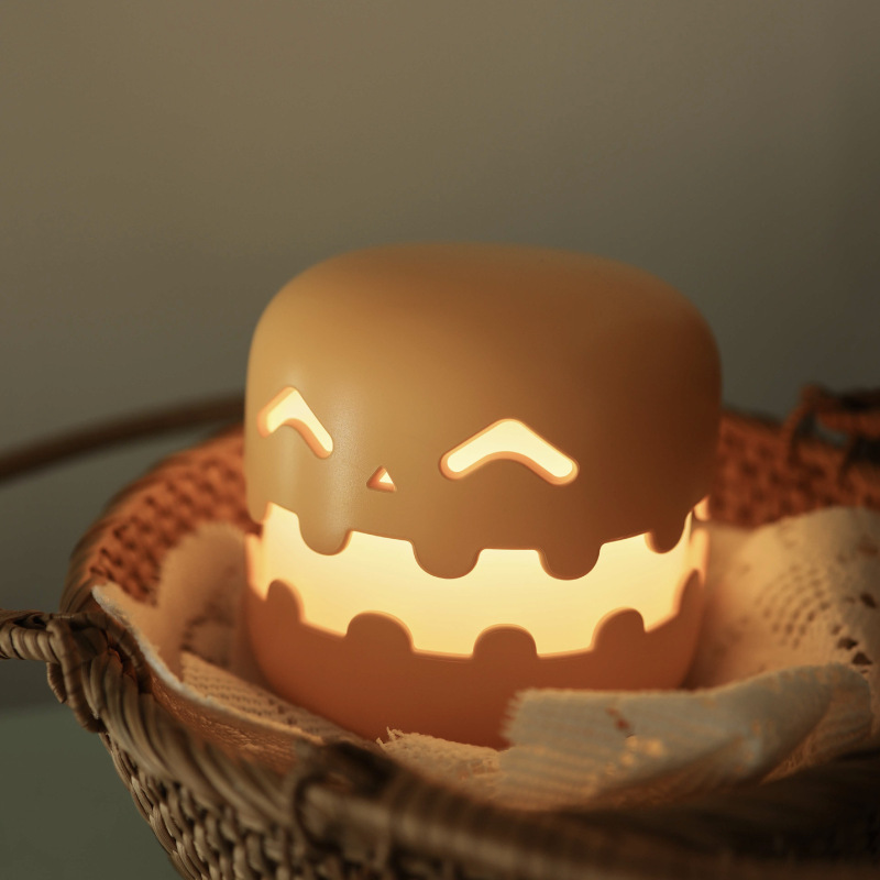 SpookyGlow Lamp: LED Night Light | Pop-Up Jack-O'-Lantern Mood Lighting for Halloween Decor