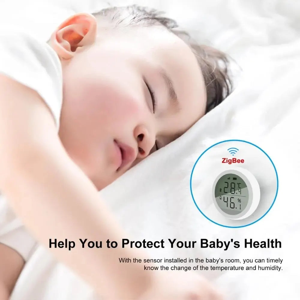 AirSense Smart Monitor: Temperature and Humidity Sensor with App.