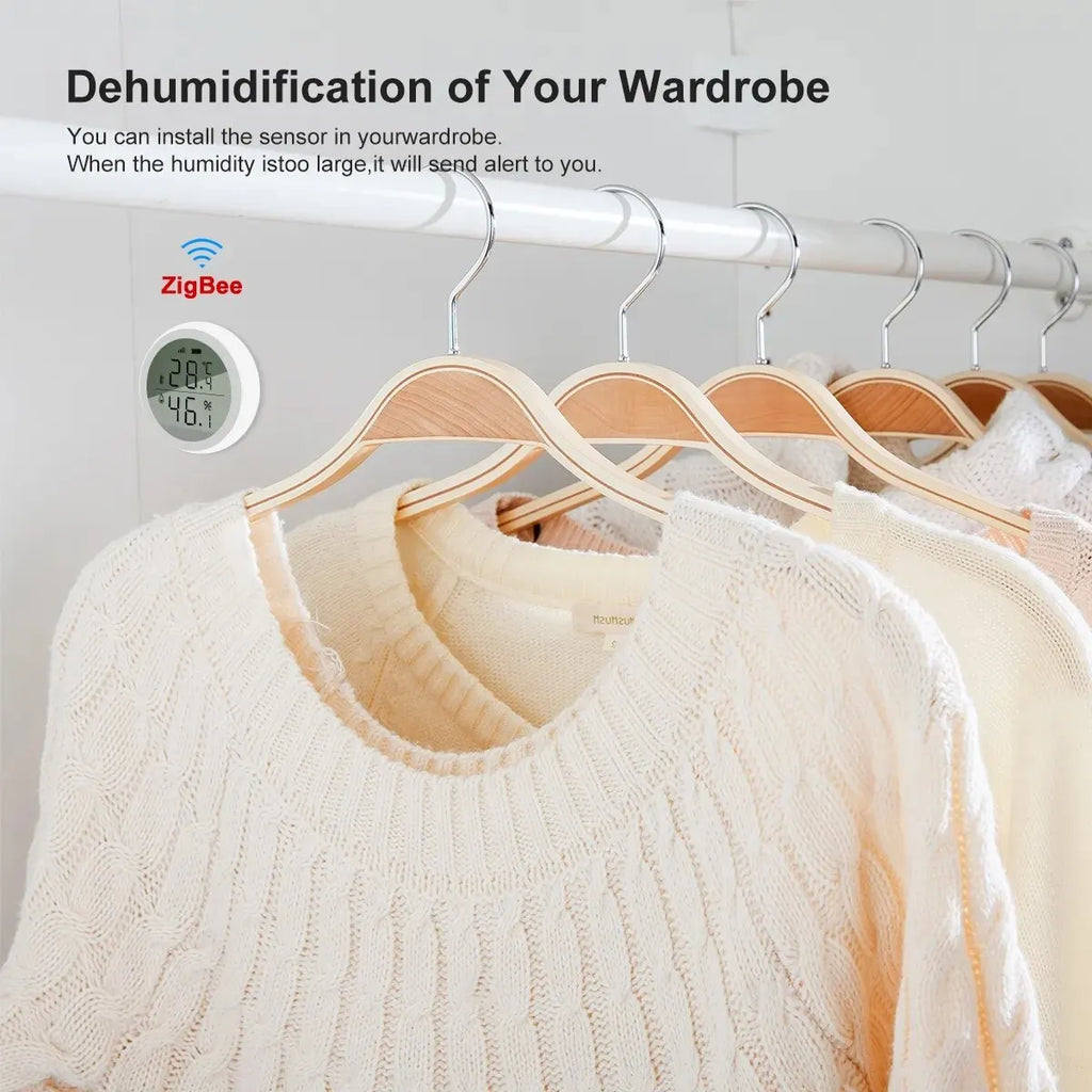 AirSense Smart Monitor: Temperature and Humidity Sensor with App.