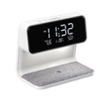 AuraStand: 3-in-1 Wireless Charger, Alarm Clock, and LED Night Light.